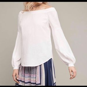 Floreat off-shoulder white blouse (NWT)